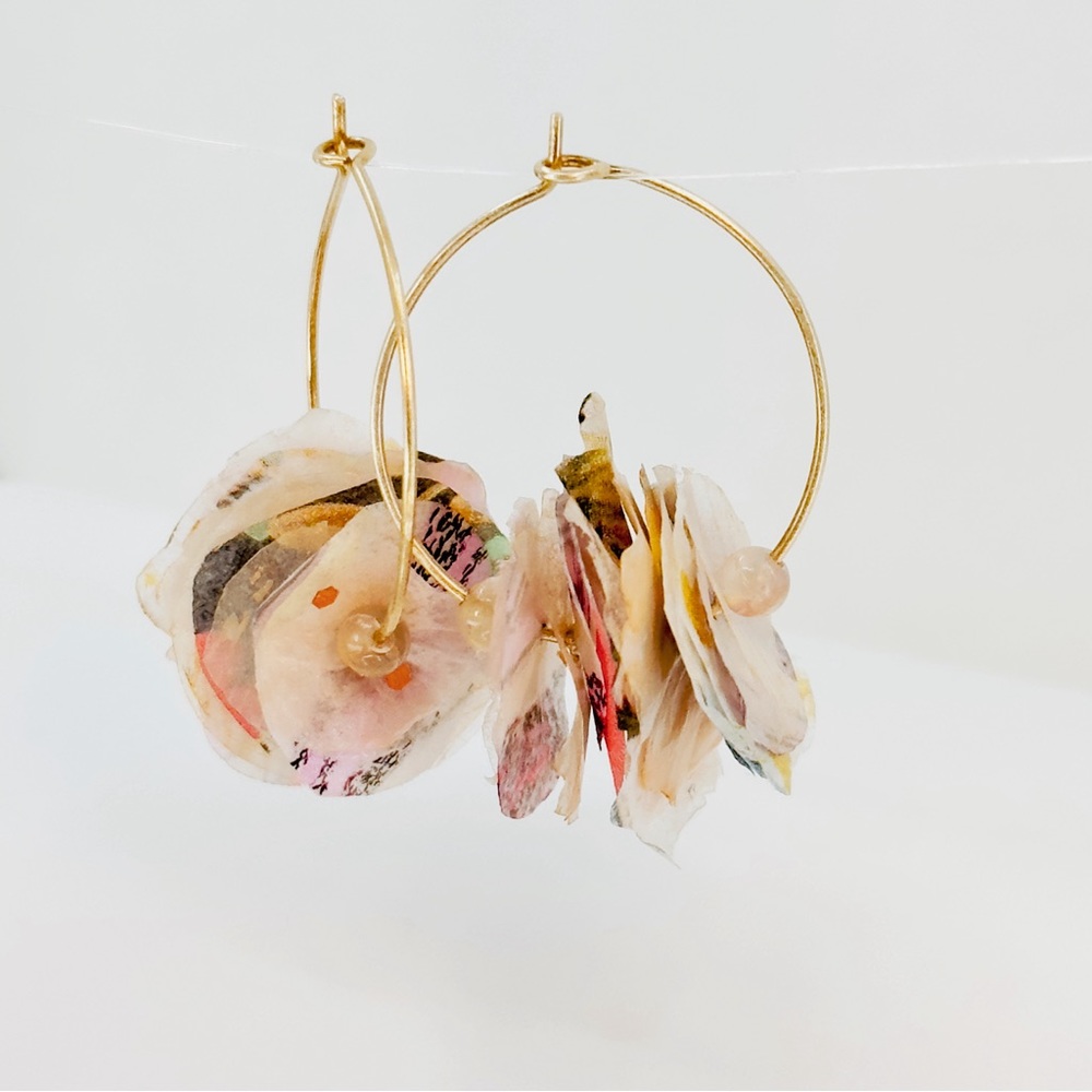 Peach Fuzz Artisan Paper Mache Hoops